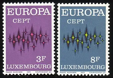Union européenne 1972 Luxembourg 846-847, phrase ** / MNH