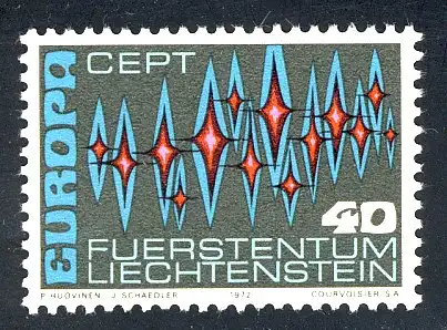 Europaunion 1972 Liechtenstein 564, Marke ** / MNH