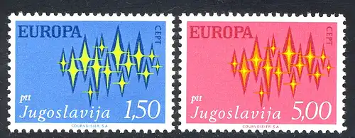 Union européenne 1972 Yougoslavie 1457-1458, phrase ** / NHM