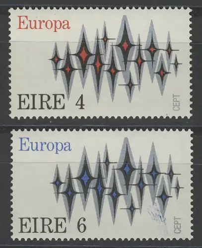 Union européenne 1972 Irlande 276-277, taux ** / NHM