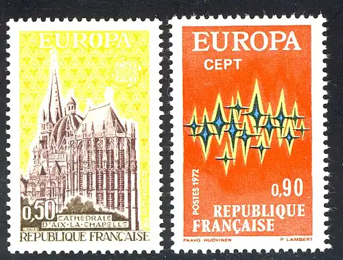 Europaunion 1972 Frankreich 1788-1789, Satz ** / MNH