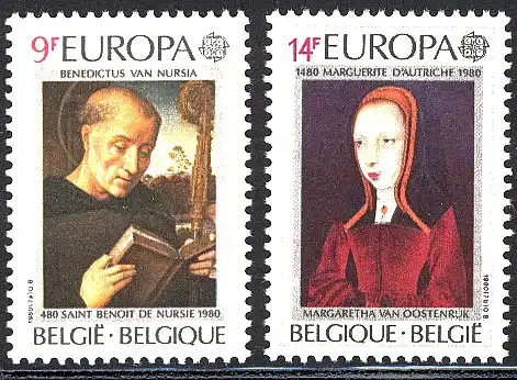 Europaunion 1980 Belgien 2023-2024, Satz ** / MNH