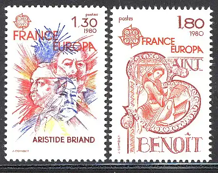Union européenne 1980 France 2202-2203 Taux ** / MNH