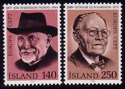 Union européenne 1980 Islande 552-553, taux ** / NH