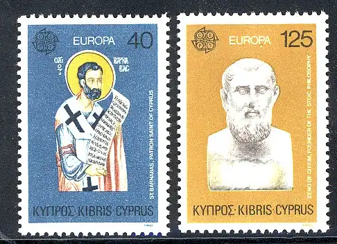 Europaunion 1980 Zypern 520-521, Satz ** / MNH