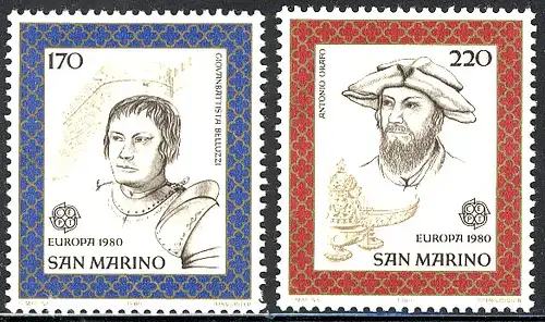 Europaunion 1980 San Marino 1212-1213, Satz ** / MNH