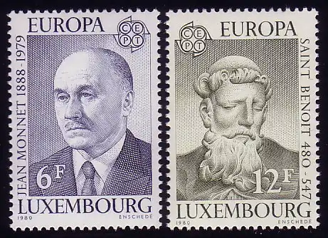 Europaunion 1980 Luxemburg 1009-1010, Satz ** / MNH