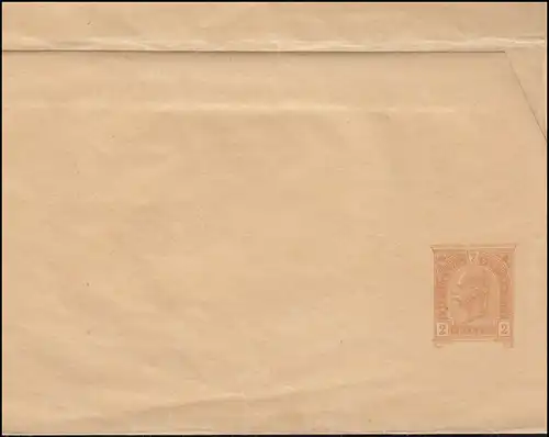 Autriche Streifband S 5 Empereur Franz Joseph 2 Kr., inutilisé, légèrement inconscient