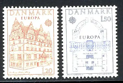 Europaunion 1978 Dänemark 662-663, Satz ** / MNH