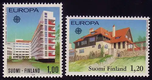 Union européenne 1978 Finlande 825-826, taux ** / NH