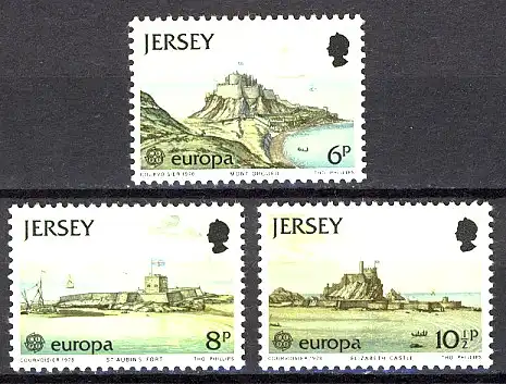 Europaunion 1978 GB-Jersey 177-179, Satz ** / MNH