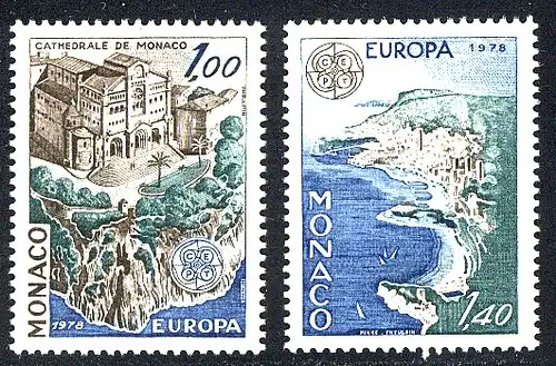 Union européenne 1978 Monaco 1319-1320, phrase ** / MNH