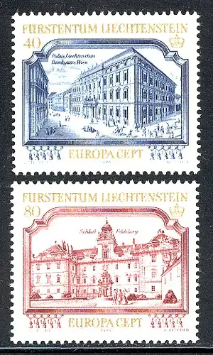 Union européenne 1978 Liechtenstein 692-693, taux ** / NH