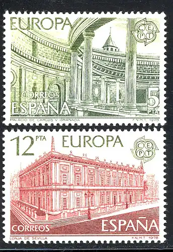 Europaunion 1978 Spanien 2366-2367, Satz ** / MNH