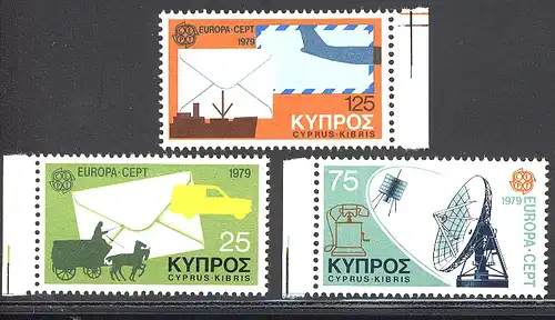 Europaunion 1979 Zypern 501-503, Satz ** / MNH