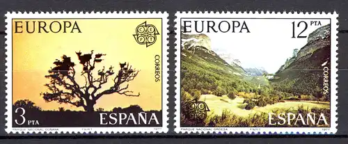 Europaunion 1977 Spanien 2299-2300, Satz ** / MNH