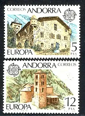 Union européenne 1978 Andorre (Post espagnol) 115-116, phrase ** / MNH