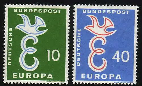 Europaunion 1958 Bundesrepublik 295-296, Satz ** / MNH