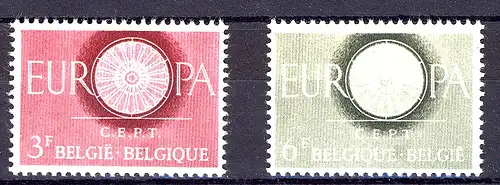 Union européenne 1960 Belgique 1209-1210, taux ** / NHM