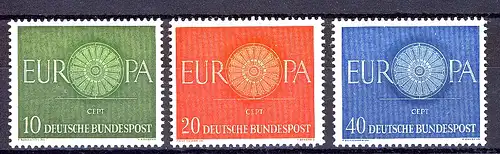 Europaunion 1960 Bundesrepublik 337-339, Satz ** / MNH