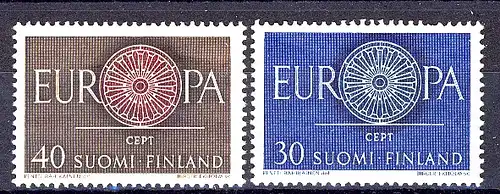 Union européenne 1960 Finlande 525-526, taux ** / NH