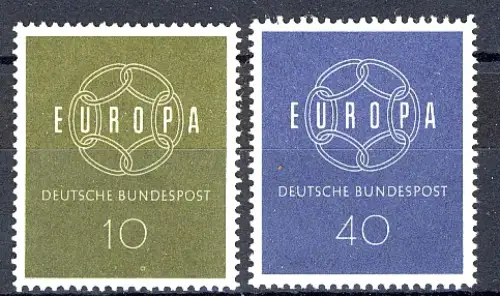 Union européenne 1959 République fédérale d'Allemagne 320-321, phrase ** / NHM