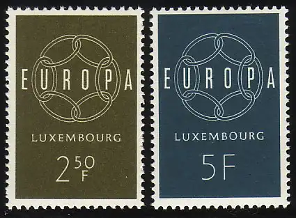 Union européenne 1959 Luxembourg 609-610, phrase ** / MNH