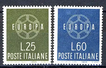 Union européenne 1959 Italie 1055-1065, taux ** / NHM