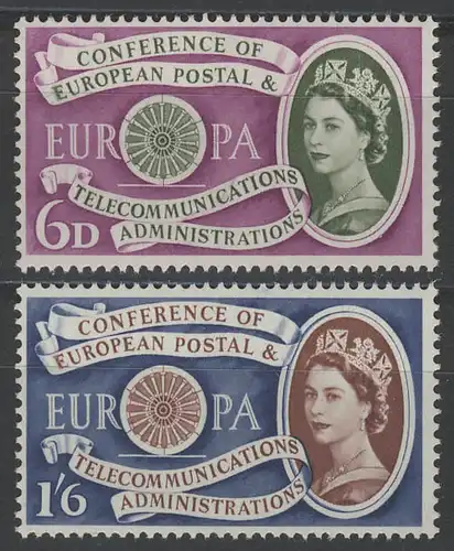 Europaunion 1960 Großbritannien 341-342, Satz ** / MNH