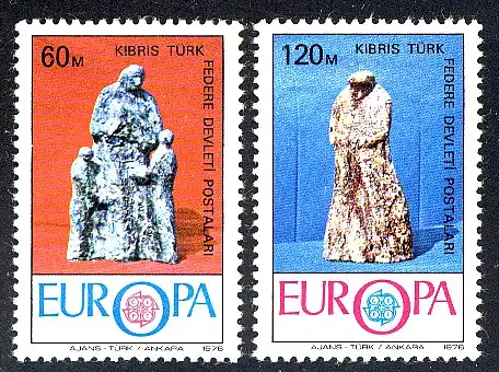 Europaunion 1976 Türkisch-Zypern 27-28, Satz ** / MNH