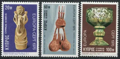 Europaunion 1976 Zypern 435-437, Satz ** / MNH