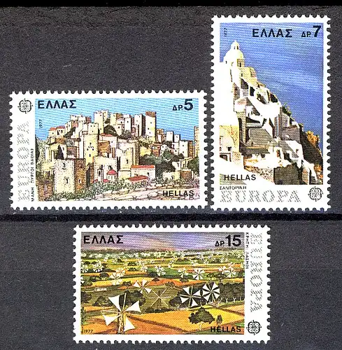 Union européenne 1977 Grèce 1263-1265, taux ** / NHM