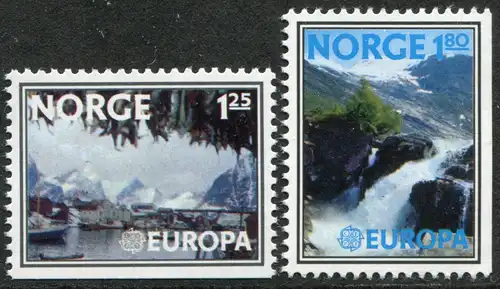 Union européenne 1977 Norvège 742Du-743Dr, taux ** / MNH