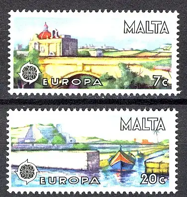 Union européenne 1977 Malte 554-555, taux ** / NHM