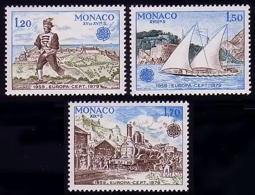 Europaunion 1979 Monaco 1375-1377, Satz ** / MNH