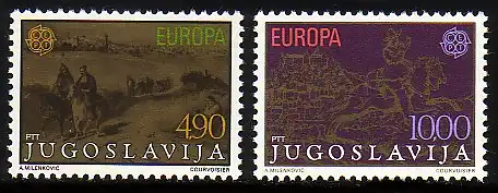 Union européenne 1979 Yougoslavie 1787-1788, taux ** / NHM