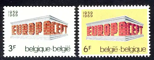 Union européenne 1969 Belgique 1546-1547, taux ** / NHM