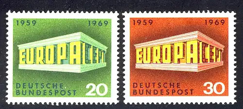 Union européenne 1969 République fédérale d'Allemagne 583-584, phrase ** / MNH