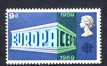 Europaunion 1969 Großbritannien 512, Marke ** / MNH