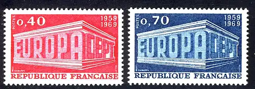 Union européenne 1969 France 1665-1666, taux ** / MNH