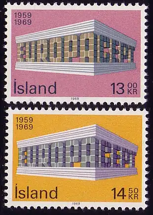 Europaunion 1969 Island 428-429, Satz ** / MNH