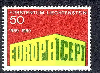 Union européenne 1969 Liechtenstein 507, marque ** / MNH