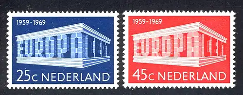 Union européenne 1969 Pays-Bas 920-921, taux ** / NH