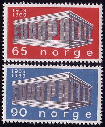 Europaunion 1969 Norwegen 583-584, Satz ** / MNH