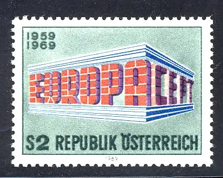 Union européenne 1969 Autriche 1291, marque ** / MNH