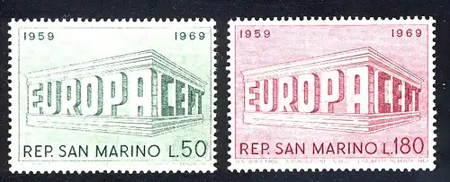 Union européenne 1969 Saint-Marin 925-926, phrase ** / MNH