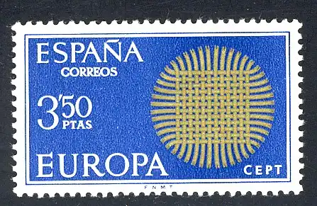 Union européenne 1970 Espagne 1860, marque ** / MNH