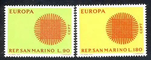 Union européenne 1970 Saint-Marin 955-556, phrase ** / MNH