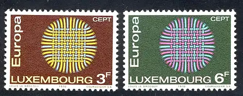 Union européenne 1970 Luxembourg 807-808, taux ** / NHM