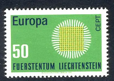 Union européenne 1970 Liechtenstein 525, marque ** / MNH